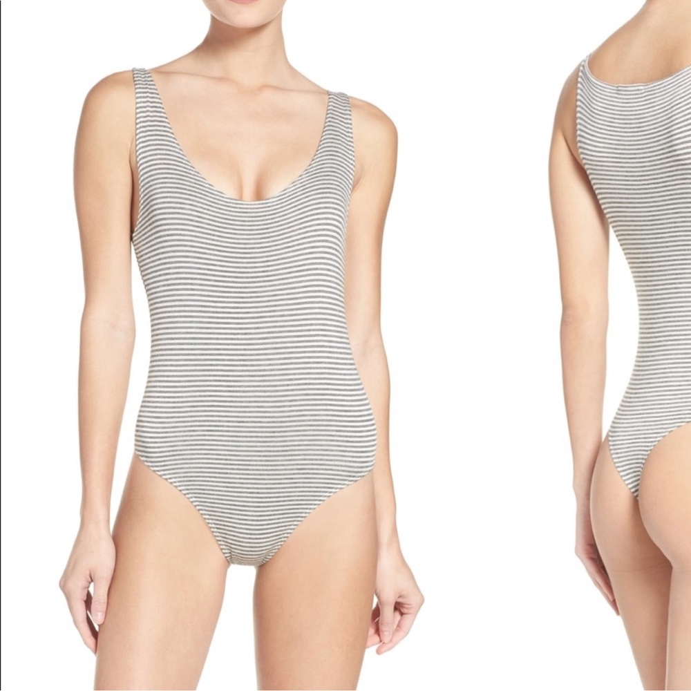 Olympia Theodora Striped Bodysuit